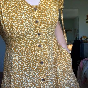 Universal Thread Midi Yellow Spring Dress